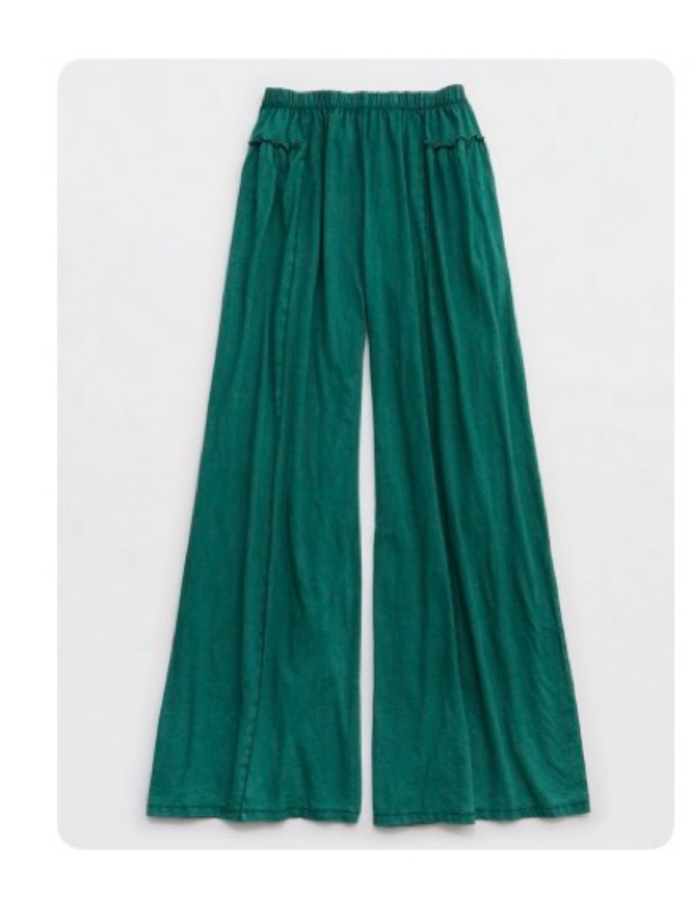 aerie Teal Wide-Leg Lounge Pants